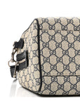 GG Supreme Monogram Web Medium Ophidia Top Handle Bag Beige Blue