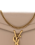Grain De Poudre Monogram Cassandra Chain Wallet  Dark Beige