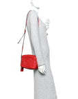 Pebbled Calfskin Small Soho Disco Bag Vibrant Red