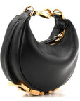 Vitello Grace Matte Nano FNDIgraphy Hobo Charm Black