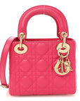 Lambskin Cannage Mini Lady D1OR Pink