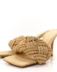 Raffia Intrecciato Lido Mule 90 Sandals 40 Cane Sugar
