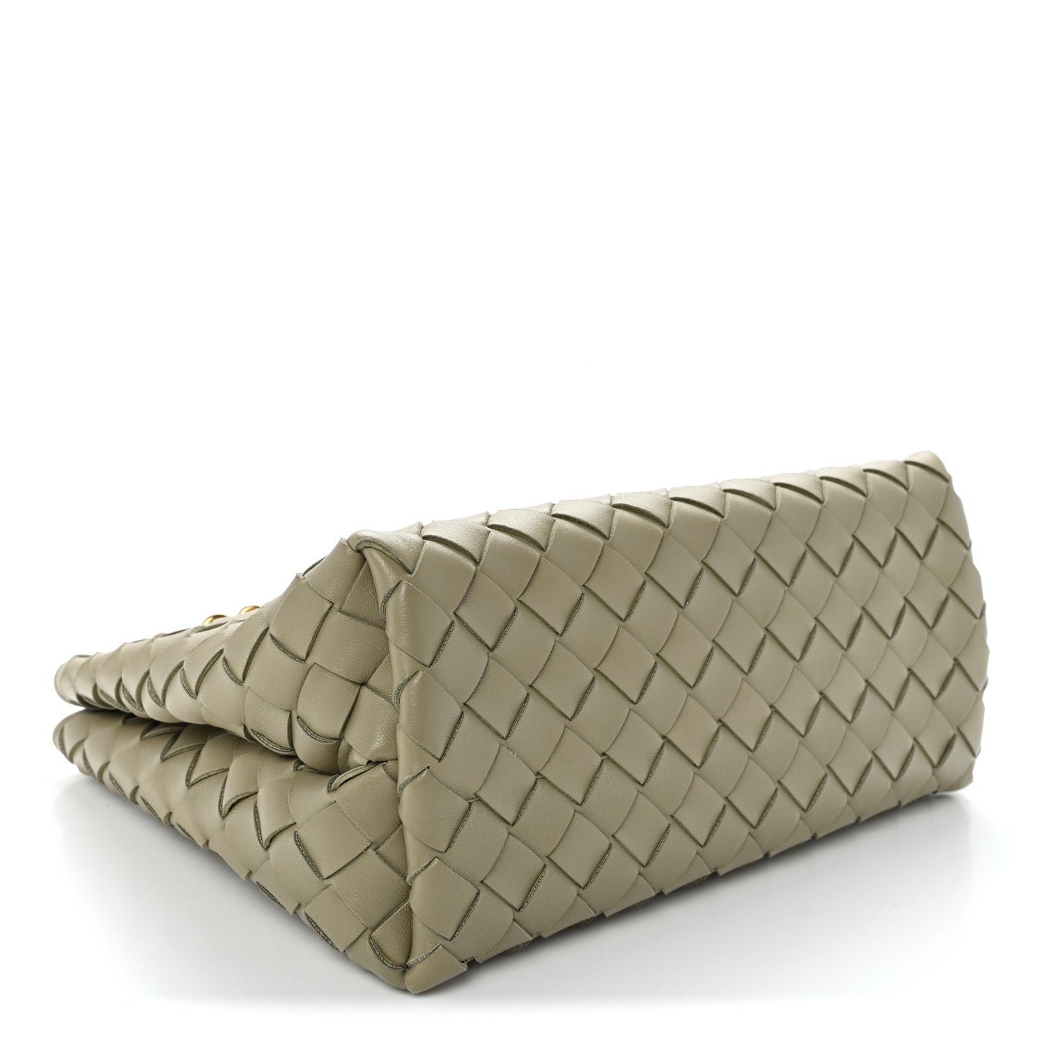 Nappa Intrecciato Small Andiamo With Chain Shoulder Bag Travertine