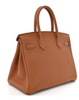Togo Swift Officier Birkin 30 Gold Ambre