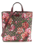 Soft GG Supreme Monogram Blooms Vertical Tote Beige Multicolor Dry Rose