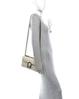 Dollar Calfskin Crystal Small Dionysus Shoulder Bag Mystic White