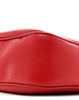 Pebbled Calfskin Small Soho Disco Bag Vibrant Red