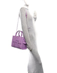 Grained Calfskin Small The Tote Bag Regal Orchid