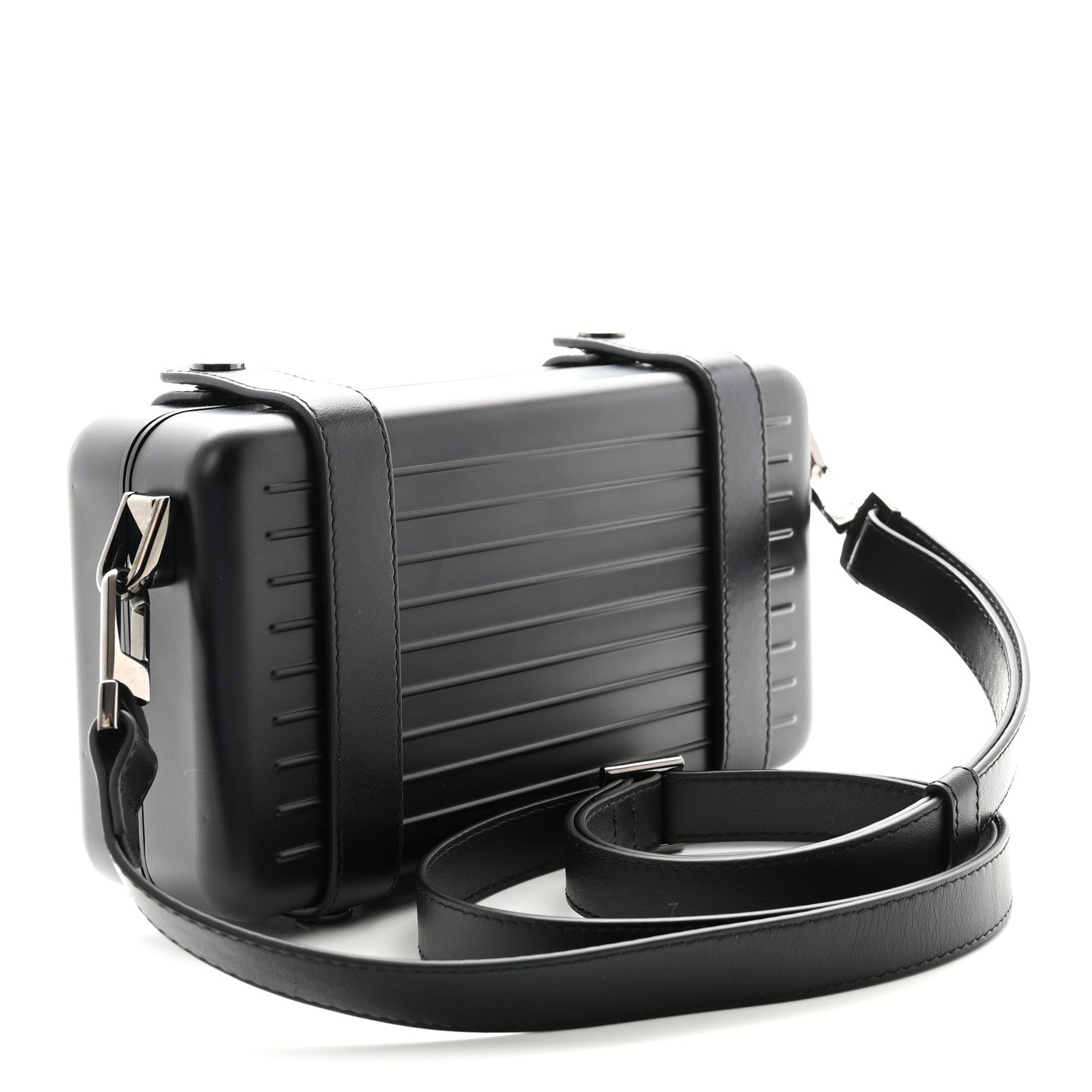 Matte Aluminum Personal Cross-Body Bag Black