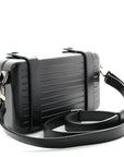 Matte Aluminum Personal Cross-Body Bag Black