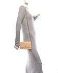 Caviar Quilted Wallet on Chain WOC Beige