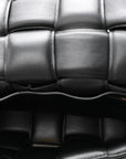 Nappa Maxi Intreccio Padded Cassette Crossbody Bag Black