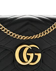 Calfskin Matelasse GG Marmont Chain Wallet Black