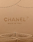 Caviar Quilted Jumbo Double Flap Beige Clair