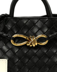 Nappa Intrecciato Small Andiamo Shoulder Bag Black
