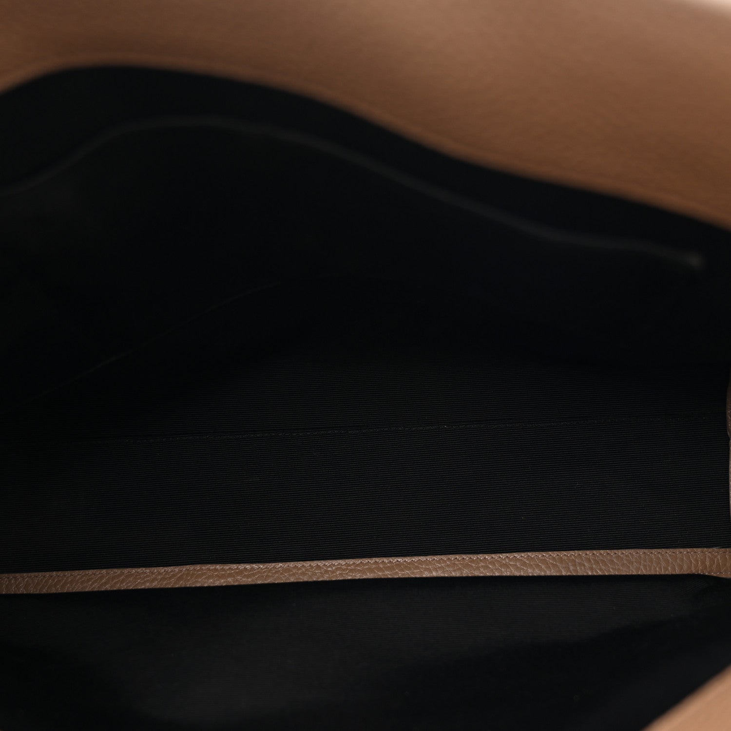 Grained Calfskin Large Sac de Jour Carryall Taupe