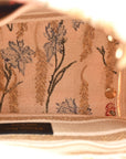 Canvas Embroidered Hibiscus Printed Medium Lady D-Lite Beige Multicolor