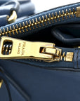 Saffiano Small Galleria Double Zip Tote Cobalto