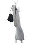 Soft Grained Calfskin Small Sangle Bucket Bag Black