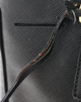 Saffiano Lux Small Galleria Double Zip Tote Black
