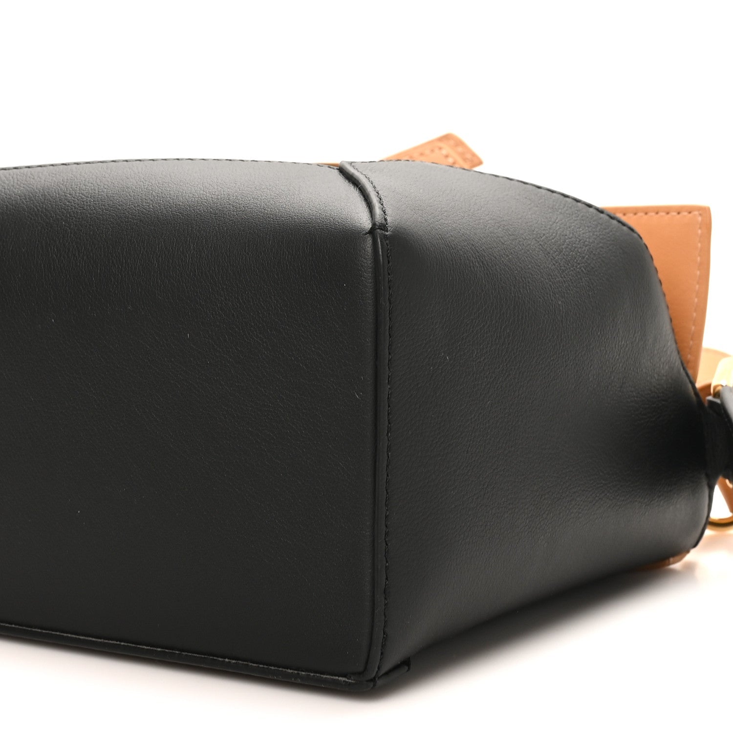 Calfskin Small Puzzle Edge Bag Warm Desert Black