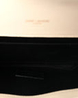 Grain De Poudre Matelasse Chevron Monogram Envelope Clutch Blanc Vintage