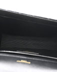 Velvet Tri-Quilt Monogram Medium College Bag Black