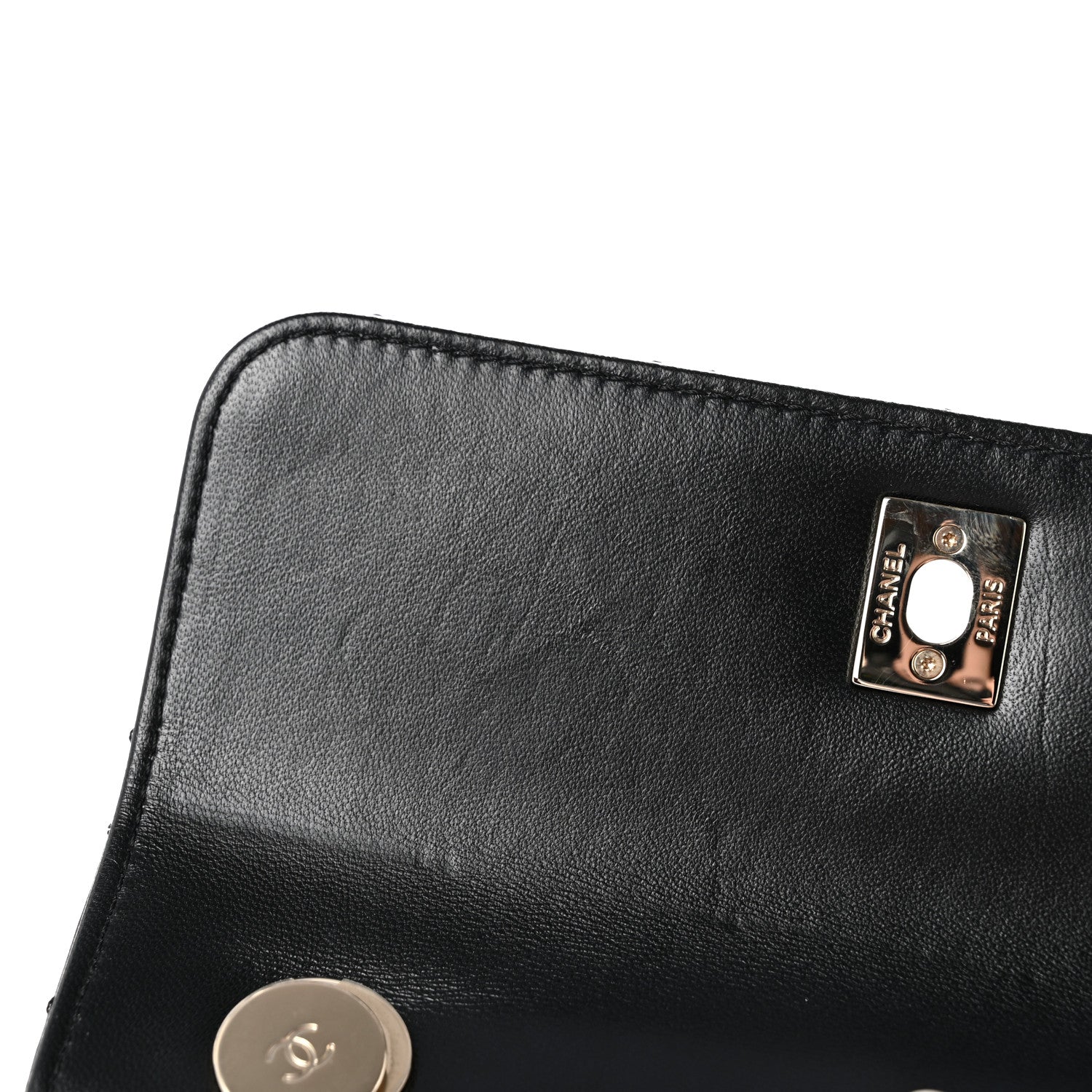 Lambskin Quilted Small Trendy CC Dual Handle Flap Bag Black