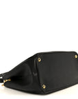 Saffiano Lux Small Galleria Double Zip Tote Black