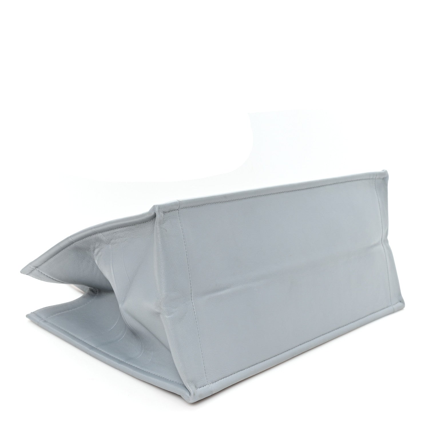 Calfskin Embossed Medium Book Tote Grey