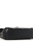Lambskin Quilted Toy Loulou Puffer Monogram Chain Satchel Black