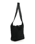 Raffia Monogram Le 5 A 7 Medium Tote Black