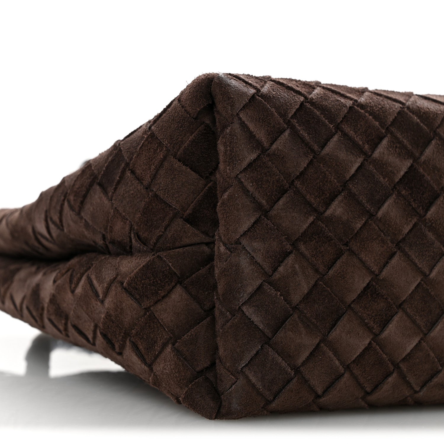 Suede Intrecciato Medium Andiamo Shoulder Bag Fondant