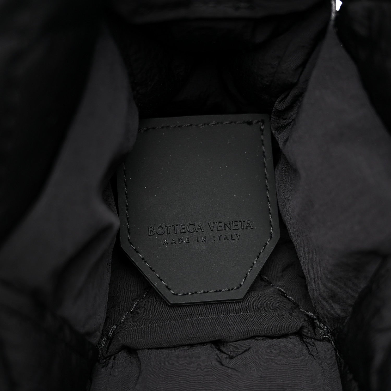 Nylon Intrecciato Padded Tech Cassette Bag Black