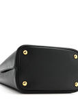 Saffiano Cuir Medium Panier Bucket Bag Black Fuoco