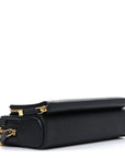 Grained Calfskin Caro Double Pouch Black