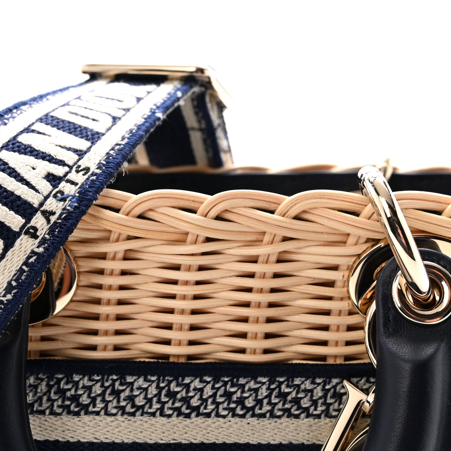 Wicker Oblique D1ORiviera Medium Lady D-Joy Bag Blue