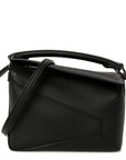 Calfskin Mini Puzzle Edge Bag Black