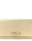 Metallic Heritage Grain Penrose Bow Continental Wallet Gold