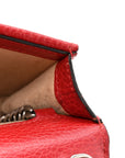 Calfskin Super Mini Dionysus Shoulder Bag Hibiscus Red