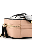 Caviar Quilted Small CC Filigree Vanity Case Beige Black