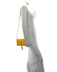 Calfskin Crocodile Embossed Kate Monogram Tassel Chain Wallet Saffron