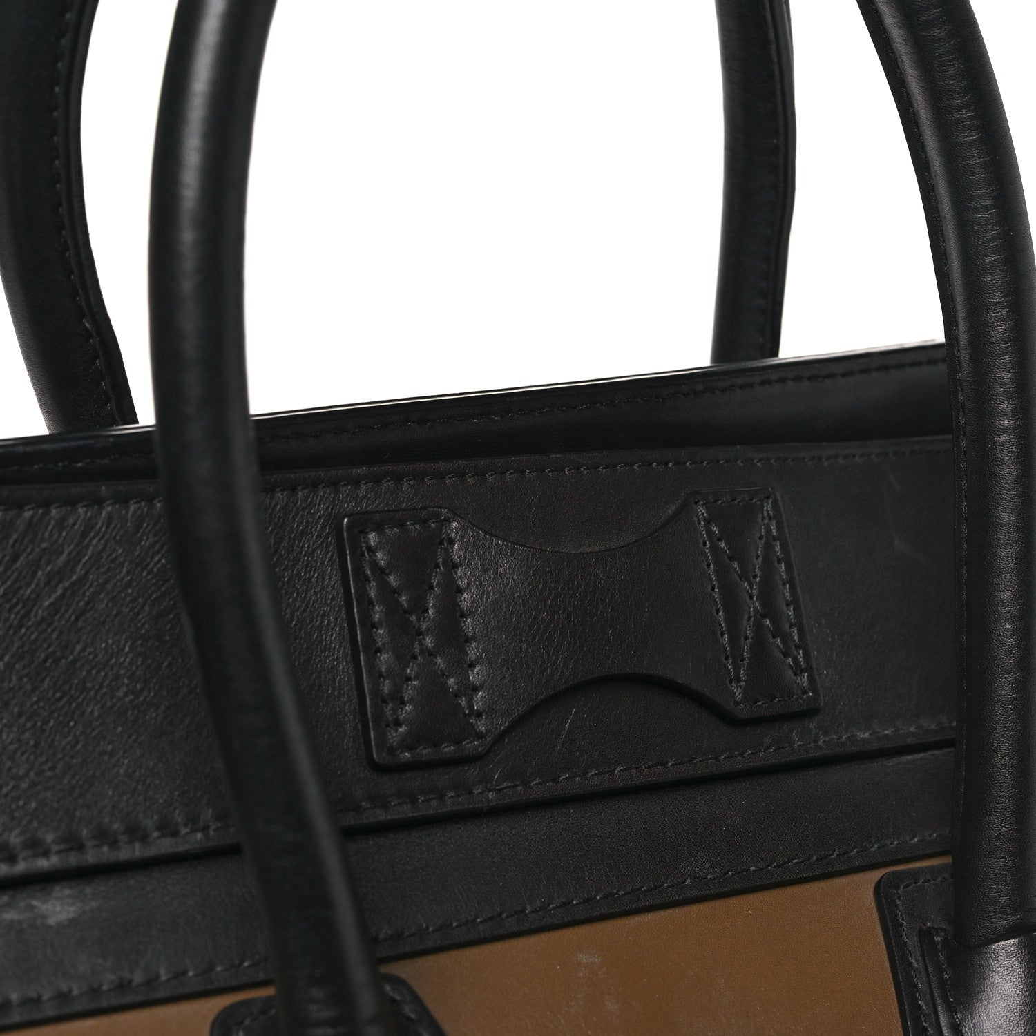 Satin Calfskin Suede Mini Tri-Color Luggage Olive