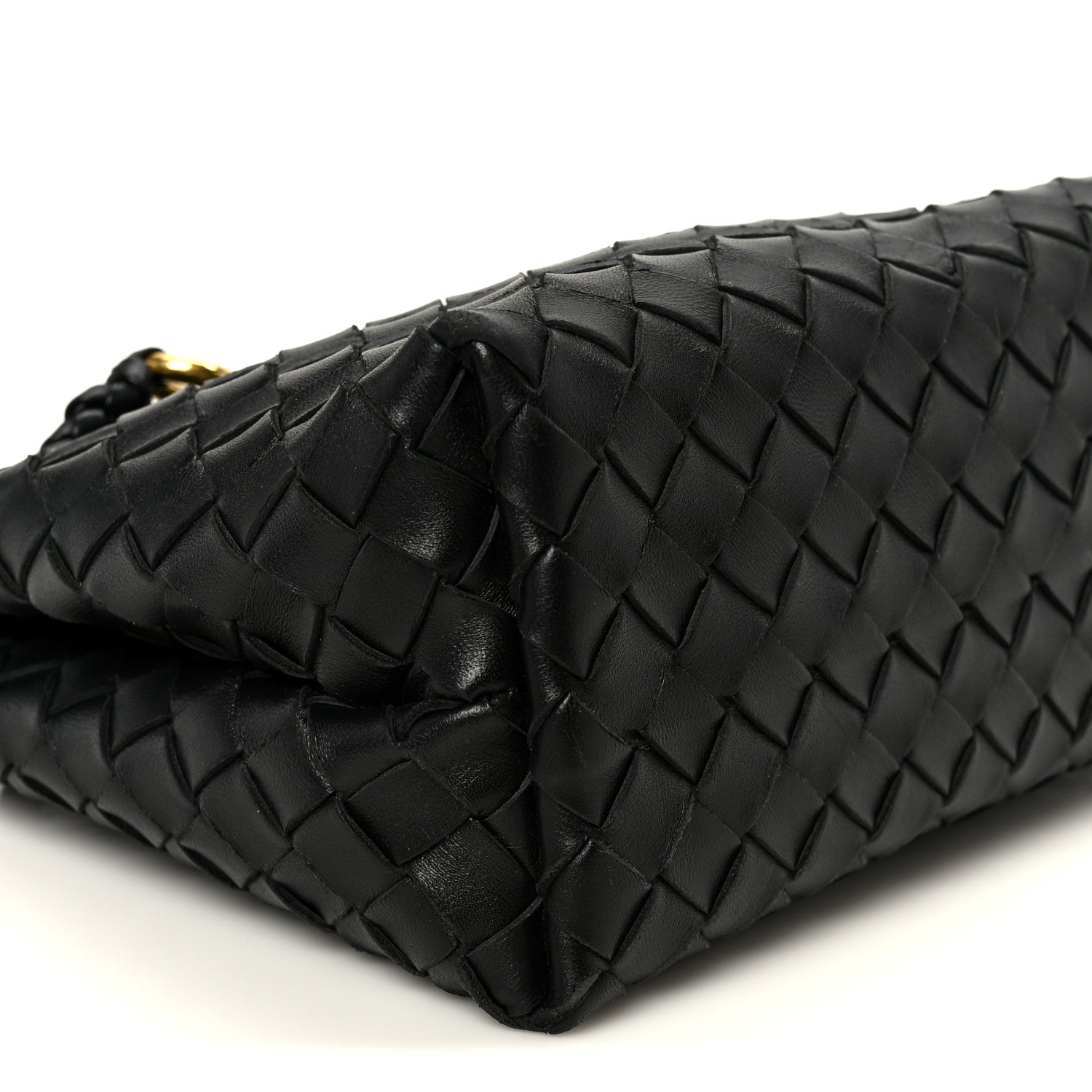 Nappa Intrecciato Small Andiamo Shoulder Bag Black