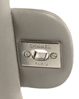 Lambskin Quilted Small Double Flap Grey