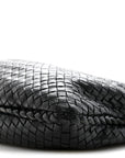 Nappa Intrecciato Large Veneta Hobo Black