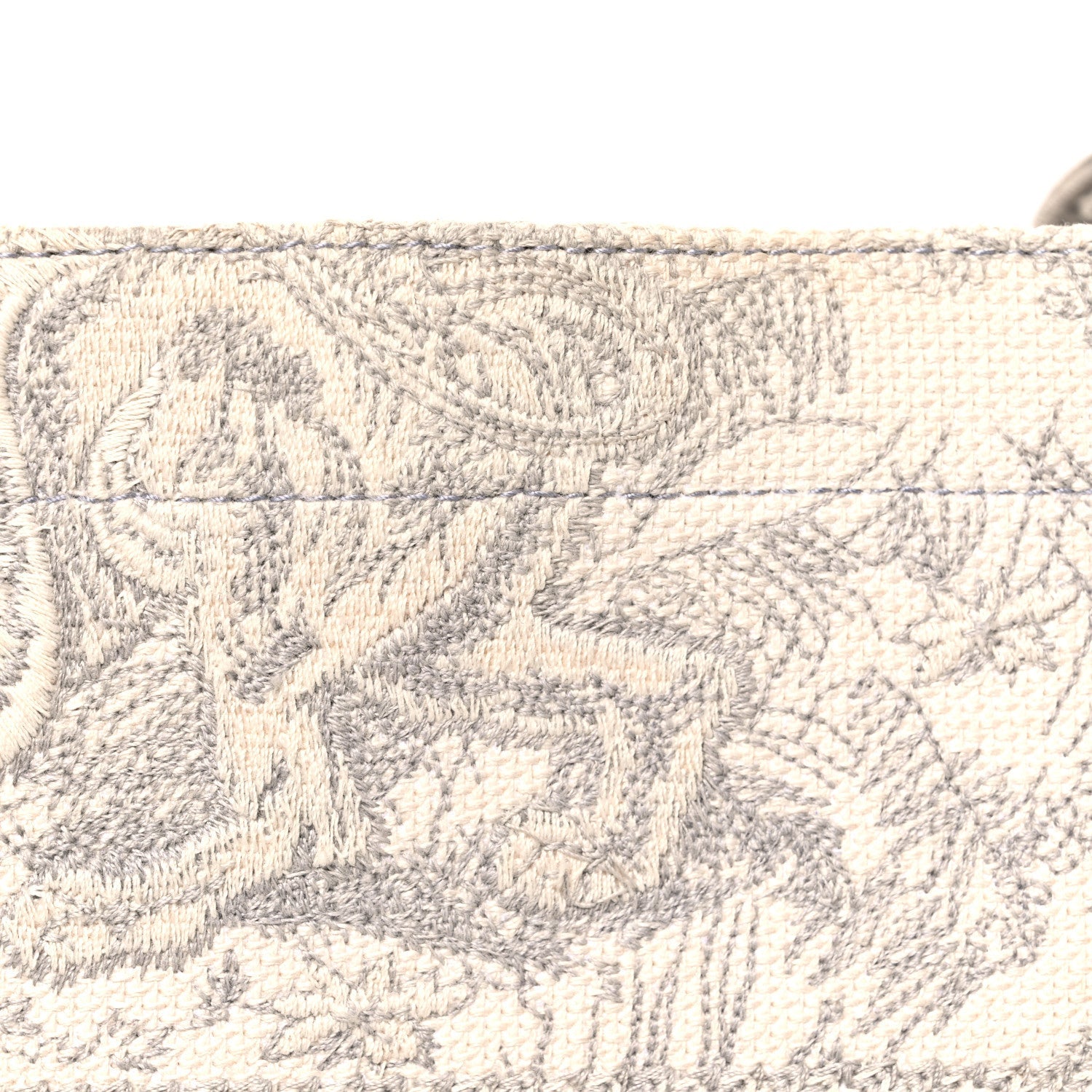 Canvas Embroidered Medium D1ORiviera Toile De Jouy Book Tote Gray