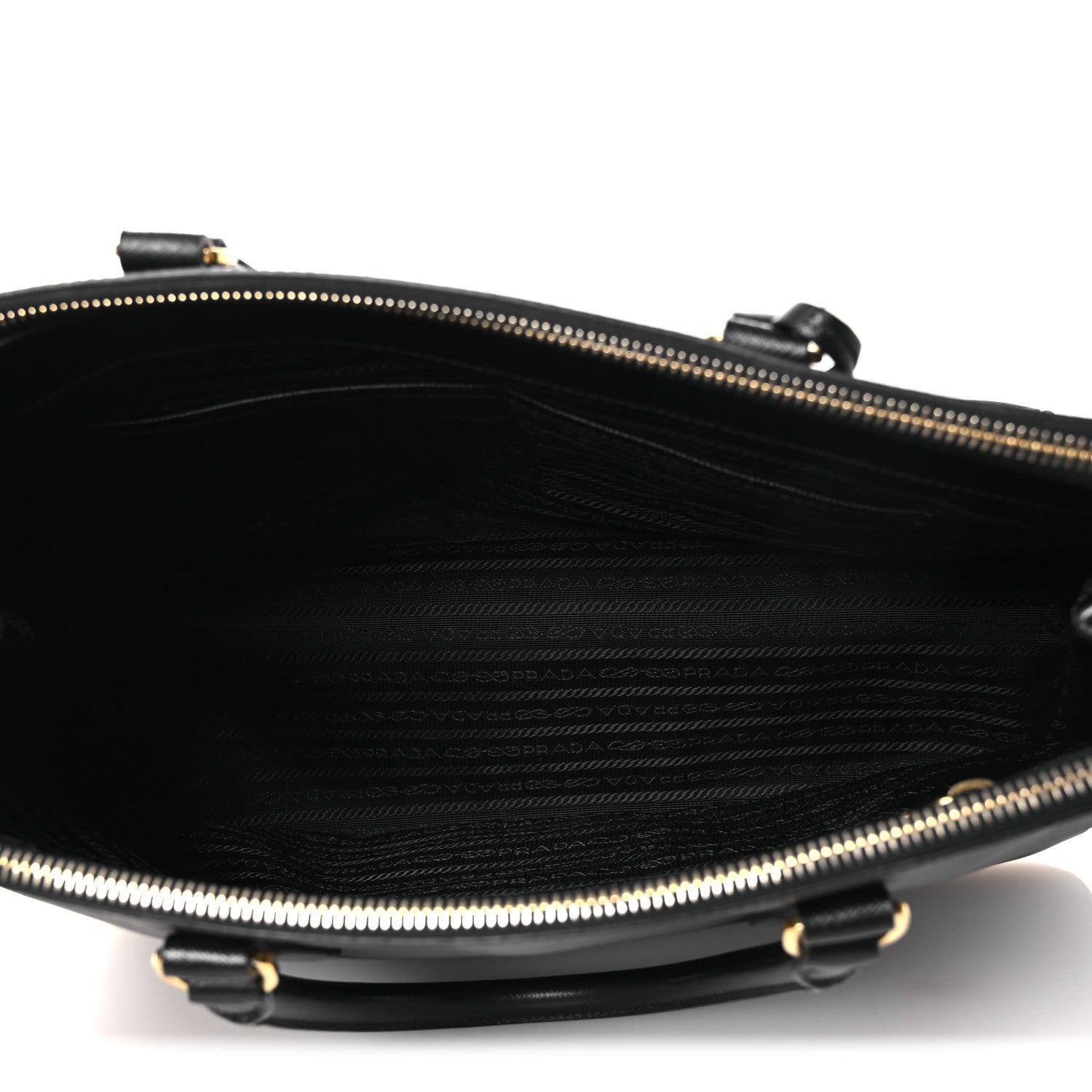 Saffiano Large Galleria Double Zip Tote Black