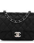 Caviar Quilted Mini Square Flap Black