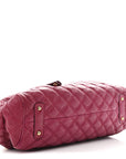 Calfskin Quilted Leather Stam Bag Pink